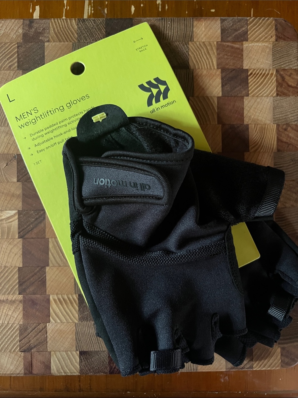 all in motion Men's Black Weightlifting Gloves